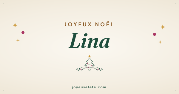 Image « Joyeux Noël Lina » au format large