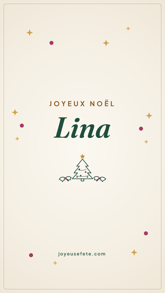 Image « Joyeux Noël Lina » au format story