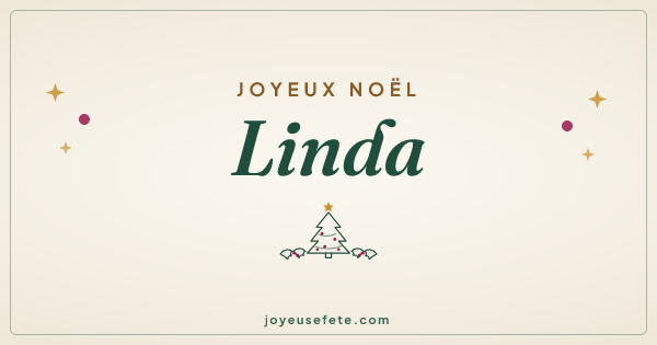 Image « Joyeux Noël Linda » au format large