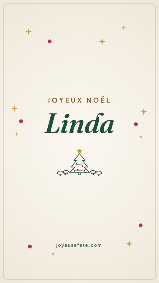 Image « Joyeux Noël Linda » au format story