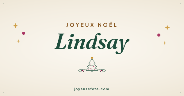 Image « Joyeux Noël Lindsay » au format large