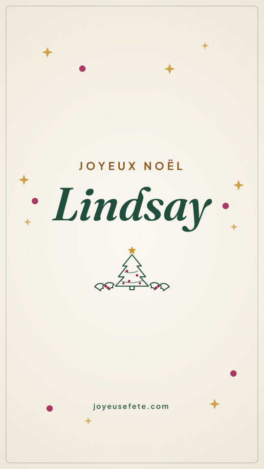 Image « Joyeux Noël Lindsay » au format story