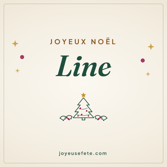 Image carrée « Joyeux Noël Line » pour WhatsApp