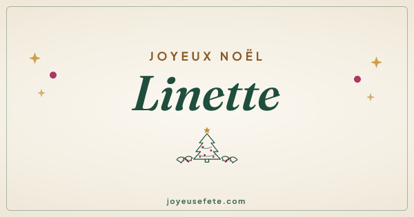 Image « Joyeux Noël Linette » au format large