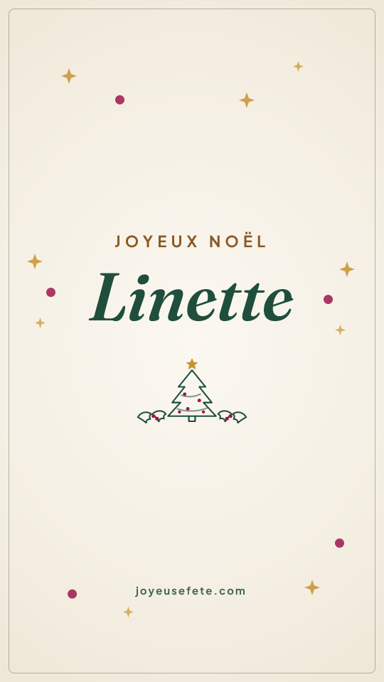 Image « Joyeux Noël Linette » au format story