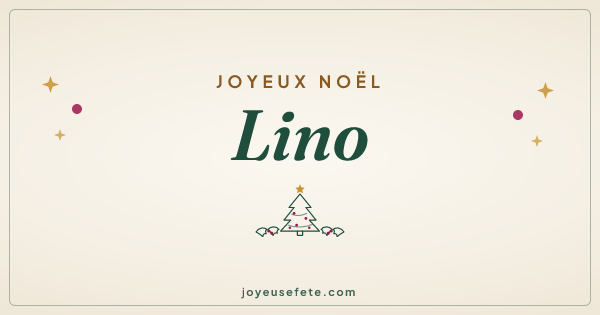 Image « Joyeux Noël Lino » au format large
