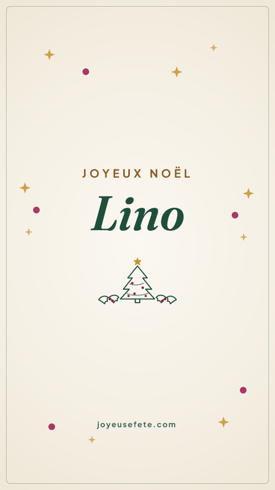 Image « Joyeux Noël Lino » au format story