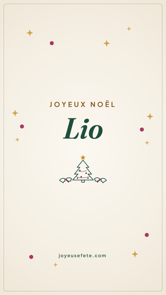 Image « Joyeux Noël Lio » au format story