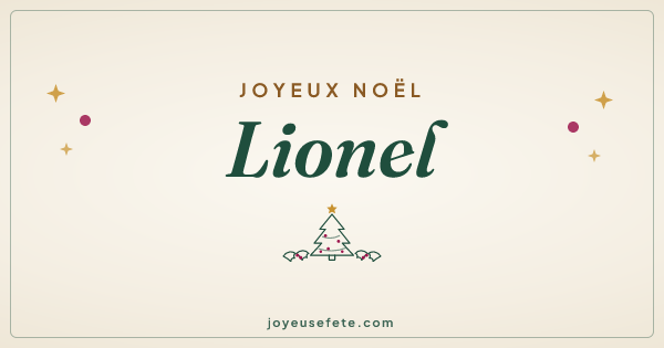 Image « Joyeux Noël Lionel » au format large