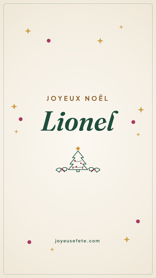 Image « Joyeux Noël Lionel » au format story