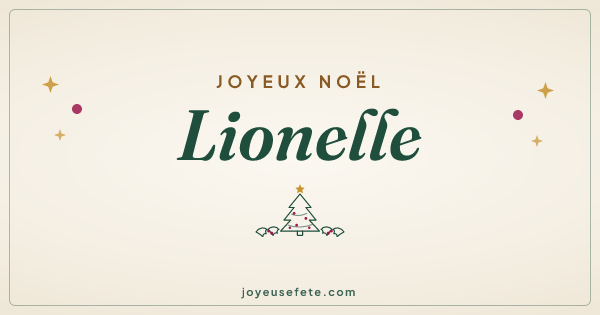 Image « Joyeux Noël Lionelle » au format large