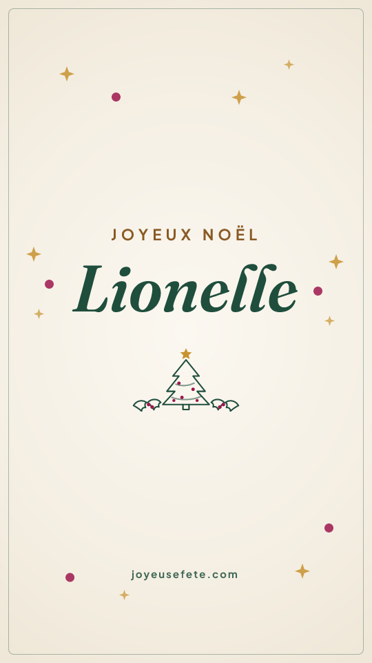 Image « Joyeux Noël Lionelle » au format story
