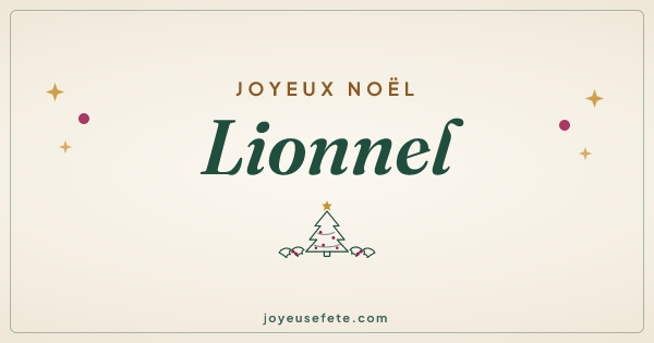 Image « Joyeux Noël Lionnel » au format large