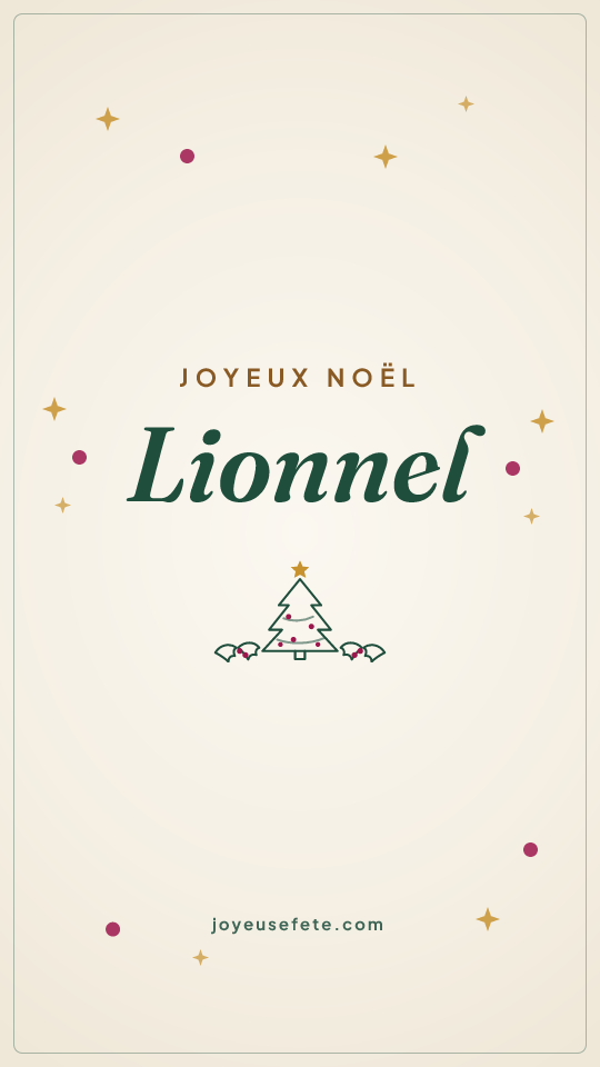 Image « Joyeux Noël Lionnel » au format story