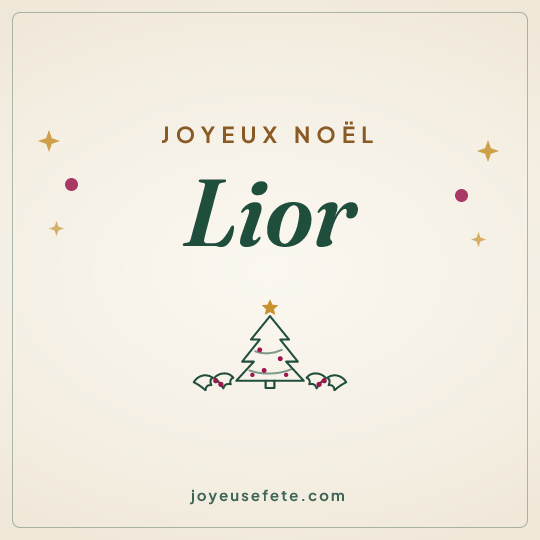 Image carrée « Joyeux Noël Lior » pour WhatsApp