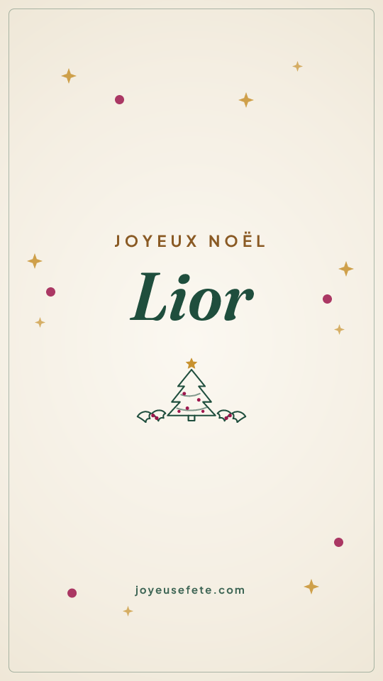 Image « Joyeux Noël Lior » au format story