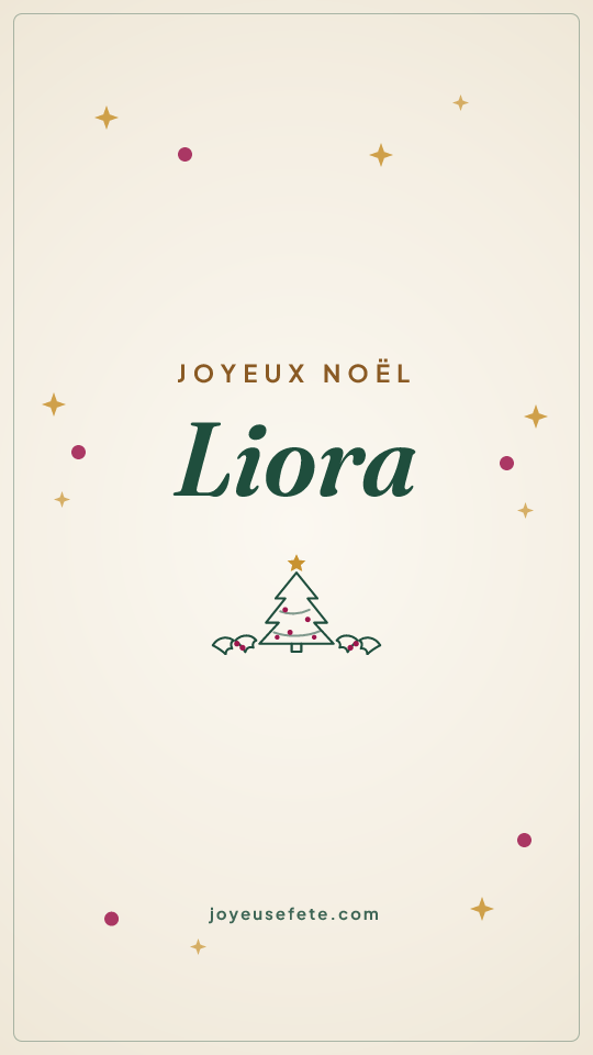 Image « Joyeux Noël Liora » au format story