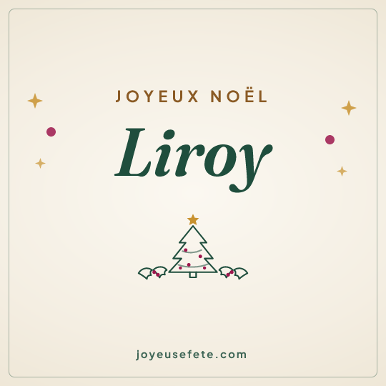 Image carrée « Joyeux Noël Liroy » pour WhatsApp