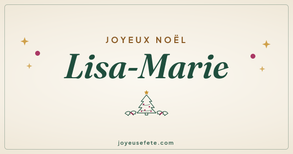 Image « Joyeux Noël Lisa-Marie » au format large