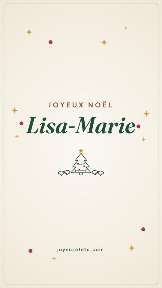 Image « Joyeux Noël Lisa-Marie » au format story
