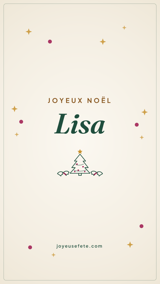 Image « Joyeux Noël Lisa » au format story