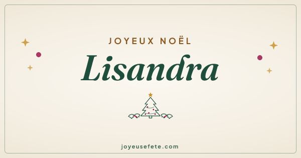 Image « Joyeux Noël Lisandra » au format large