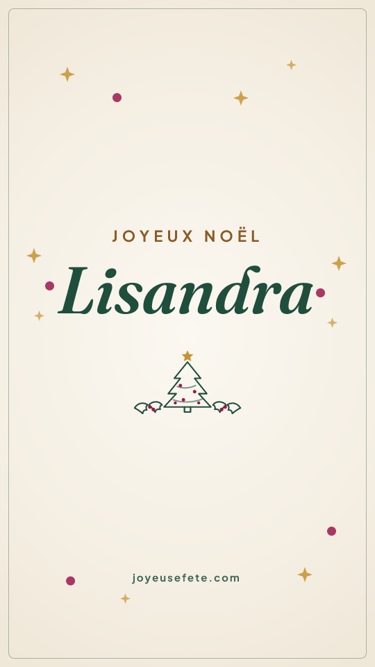 Image « Joyeux Noël Lisandra » au format story