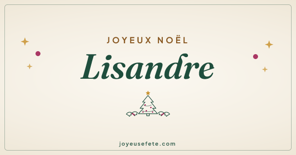 Image « Joyeux Noël Lisandre » au format large