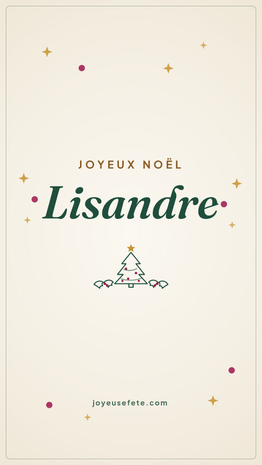 Image « Joyeux Noël Lisandre » au format story