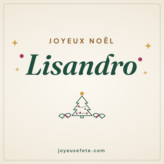 Image carrée « Joyeux Noël Lisandro » pour WhatsApp