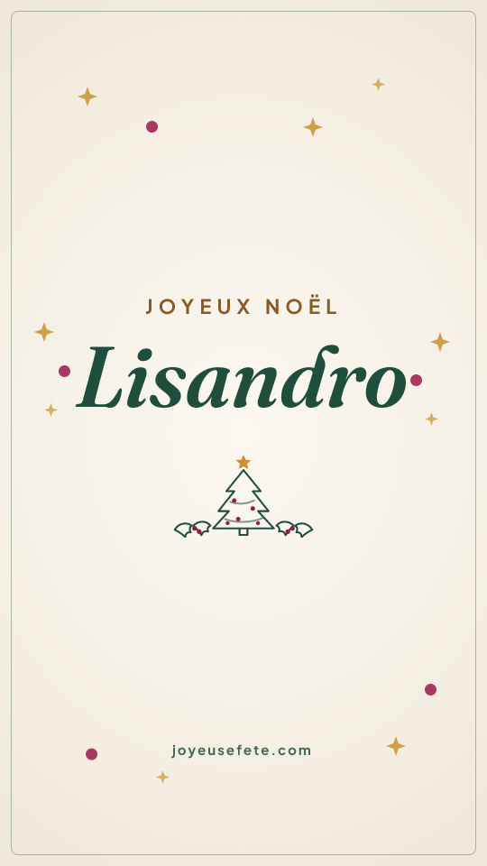 Image « Joyeux Noël Lisandro » au format story