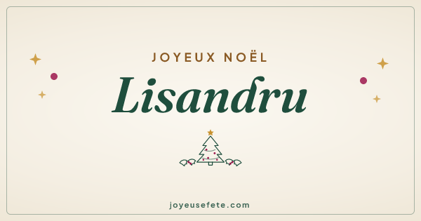 Image « Joyeux Noël Lisandru » au format large