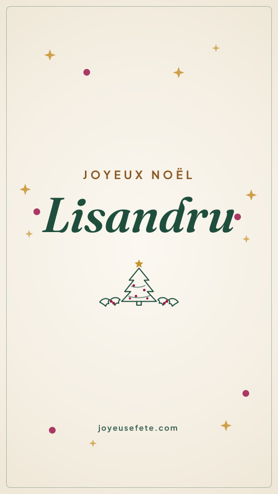 Image « Joyeux Noël Lisandru » au format story