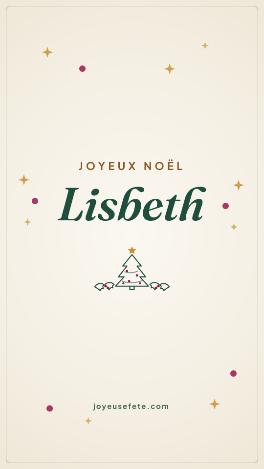 Image « Joyeux Noël Lisbeth » au format story