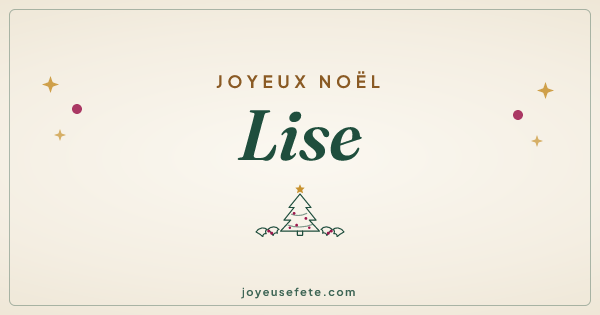 Image « Joyeux Noël Lise » au format large