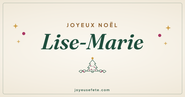 Image « Joyeux Noël Lise-Marie » au format large