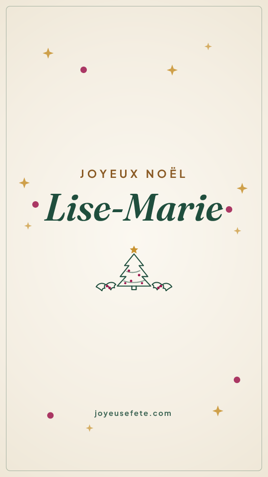 Image « Joyeux Noël Lise-Marie » au format story