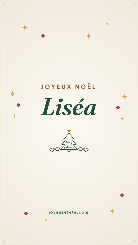 Image « Joyeux Noël Liséa » au format story