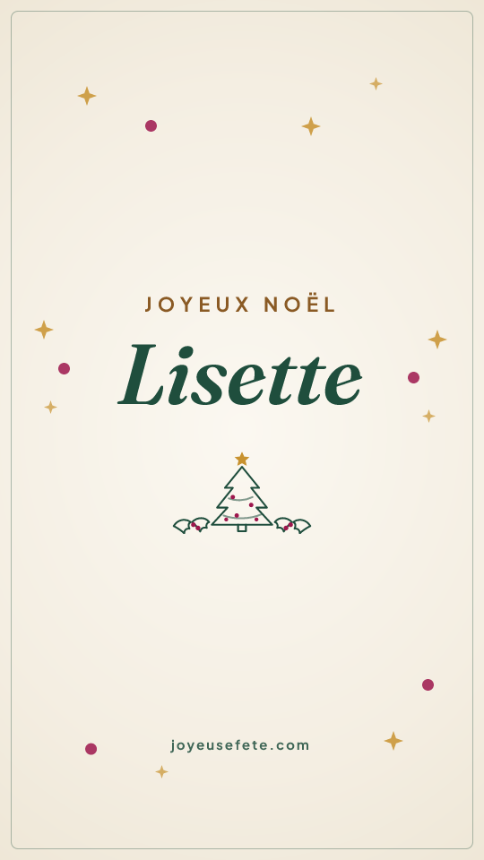 Image « Joyeux Noël Lisette » au format story