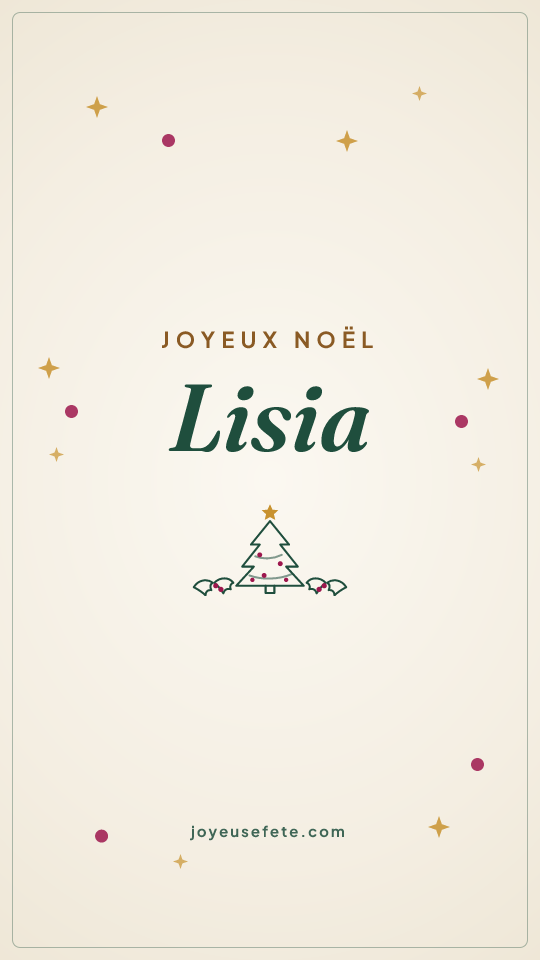 Image « Joyeux Noël Lisia » au format story