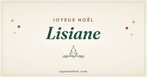 Image « Joyeux Noël Lisiane » au format large