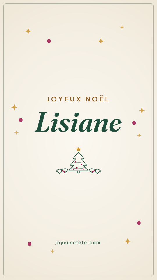 Image « Joyeux Noël Lisiane » au format story
