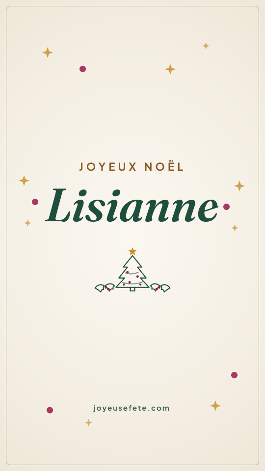 Image « Joyeux Noël Lisianne » au format story