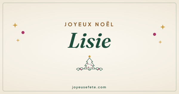 Image « Joyeux Noël Lisie » au format large