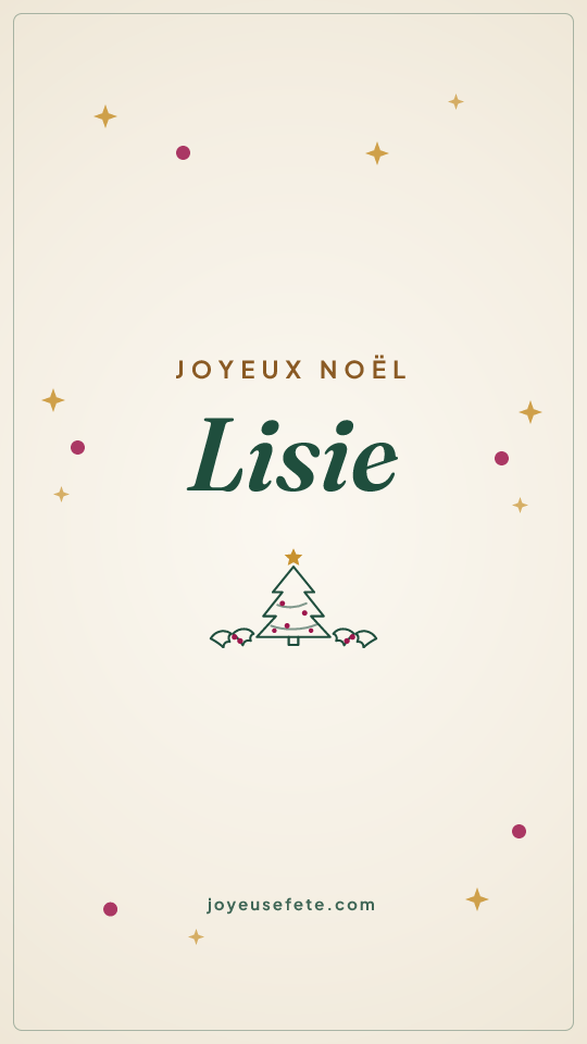 Image « Joyeux Noël Lisie » au format story