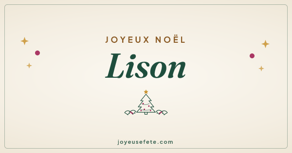 Image « Joyeux Noël Lison » au format large