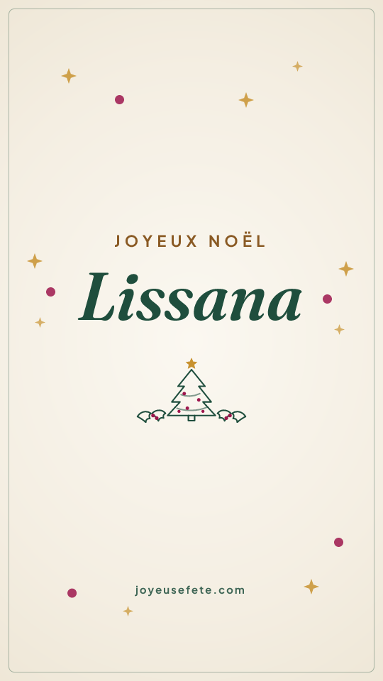 Image « Joyeux Noël Lissana » au format story