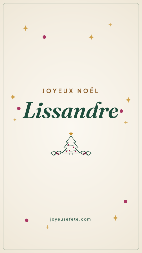 Image « Joyeux Noël Lissandre » au format story