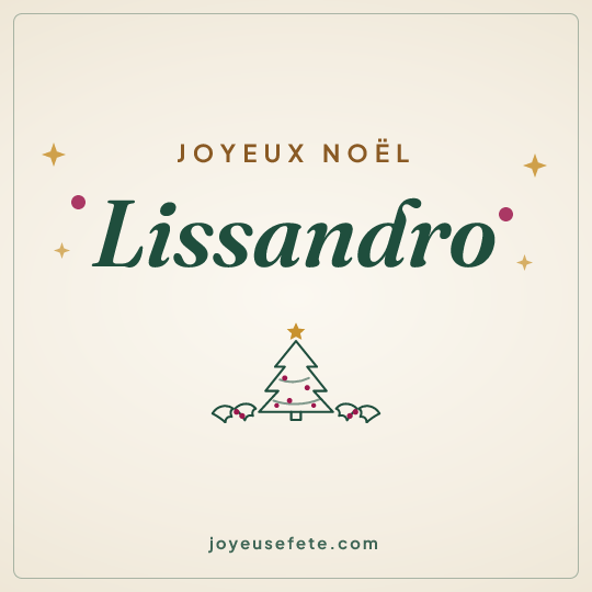 Image carrée « Joyeux Noël Lissandro » pour WhatsApp