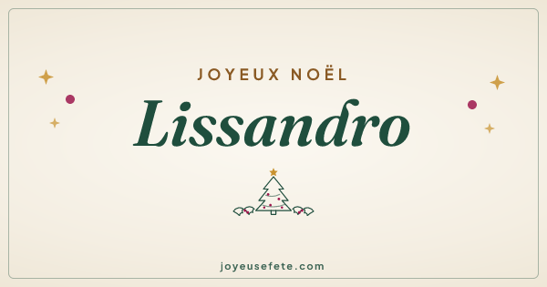 Image « Joyeux Noël Lissandro » au format large